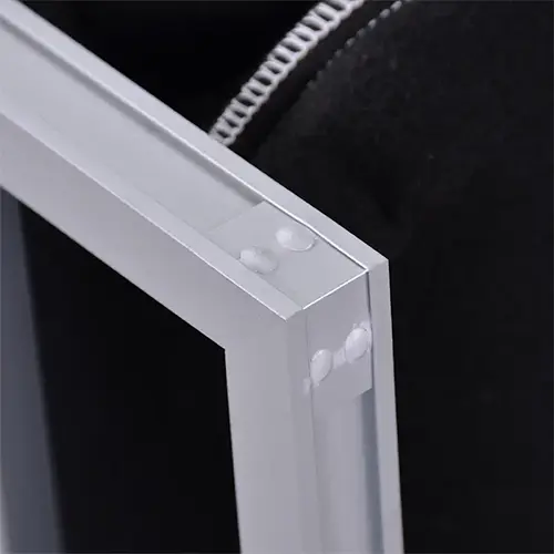 A detailed view of the outter frame of CleanLink's activated carbon pleat panel filter