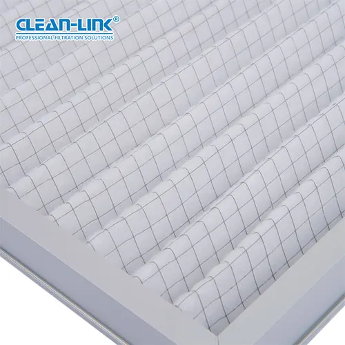 Details view of CleanLink's pleated panel filter