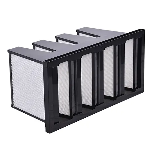 CleanLink's v-bank high efficiency air filter with plastic frame