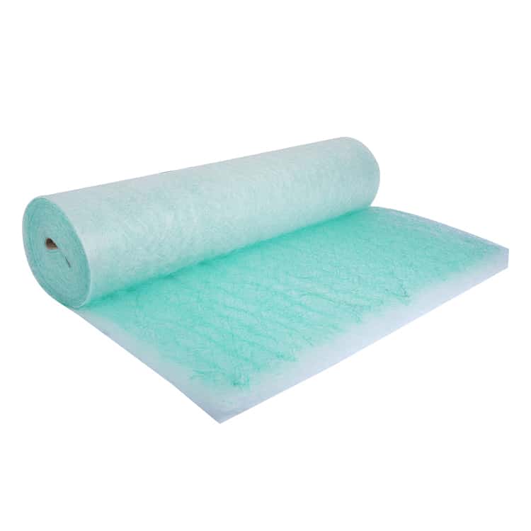 Clean-Link's paint booth floor fiberglass air filter media green color