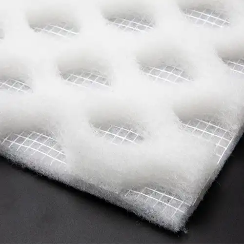 A close detailed view of CleanLink's paint pocket filter media